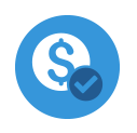 dollar sign with a checkmark