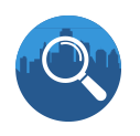 magnifying glass with kc background