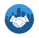 shaking hands with kc background