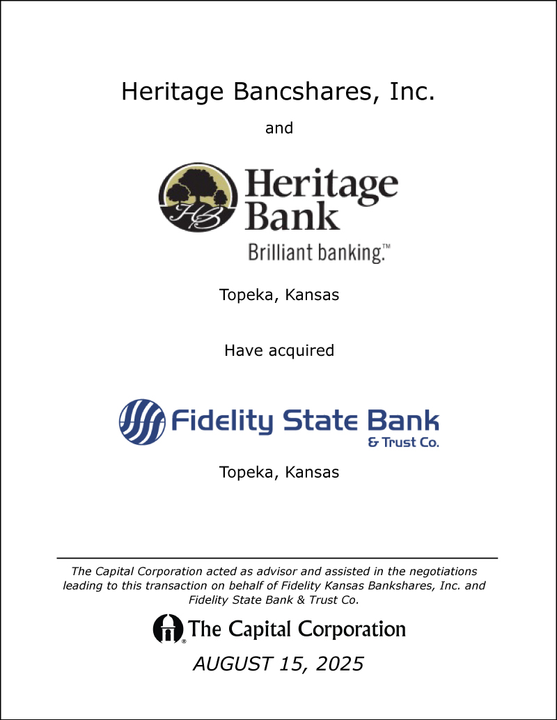 Heritage Bancshares/Heritage/Fidelity transaction